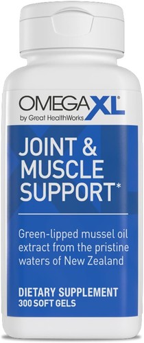 OmegaXL Joint & Muscle Support 300 Soft Gels – Green-Lipped Mussel Oil – New